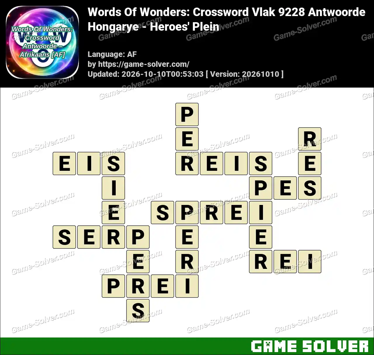 Words Of Wonders: Crossword Vlak 9228 Antwoorde – Hongarye – Heroes’ Plein